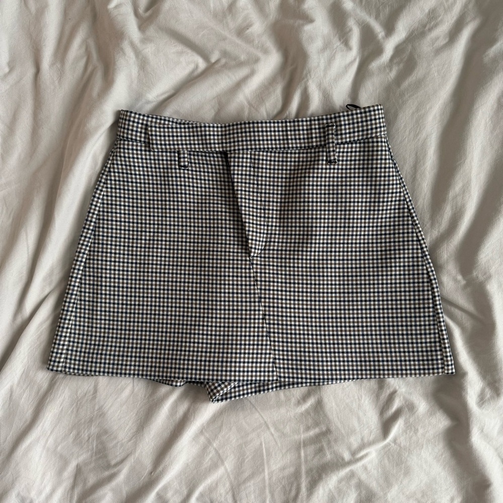 Zara Monochrome Houndstooth Skort size S